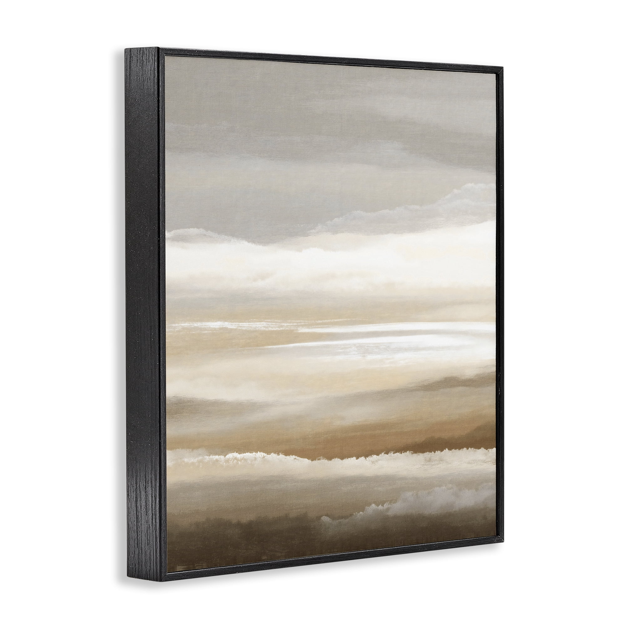 Stupell Industries The Horizon Serene Cloud Layers Black Framed Giclee Art, design by Ink Drop Loft