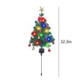 thumbnail image 3 of 2 Modes 33in Outdoor Christmas Lights, CXALSSY C9 LED Solar Christmas Lights near Me, IP65 Waterproof Solar Outdoor Christmas Tree Lights with 12 XMAS Balls for House, 3 of 6