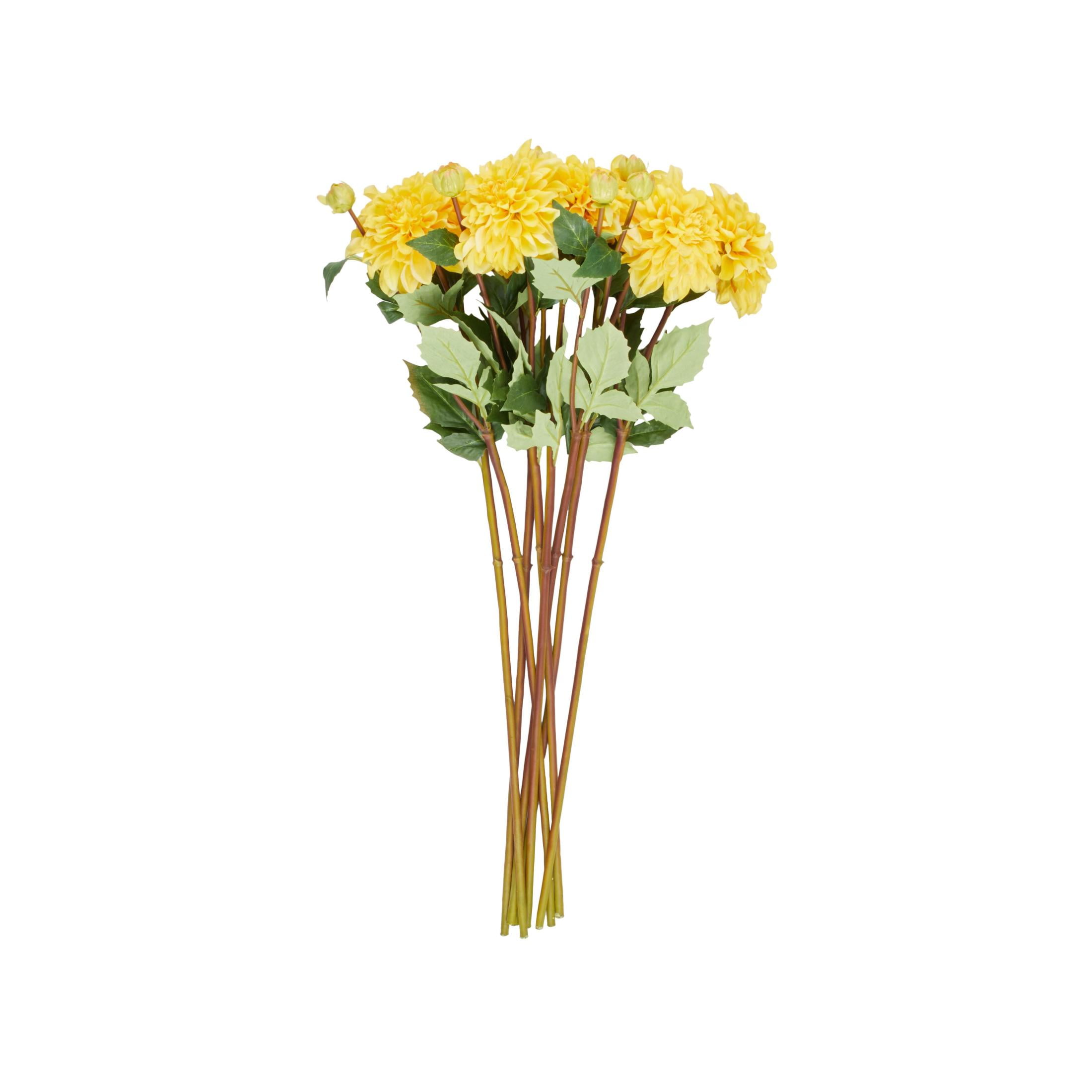 30" Plastic Floral Tall Dahlia Artificial Flower Stem, by DecMode (8 Count)