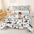 thumbnail image 3 of Homewish Wild West Cowboy Full Size Comforter Sets,Desert Plant Cactus Bedding Comforter Set,Beige,Light Gray Reversible,3pcs,1 Comforter and 2 Pillowcases, 3 of 7
