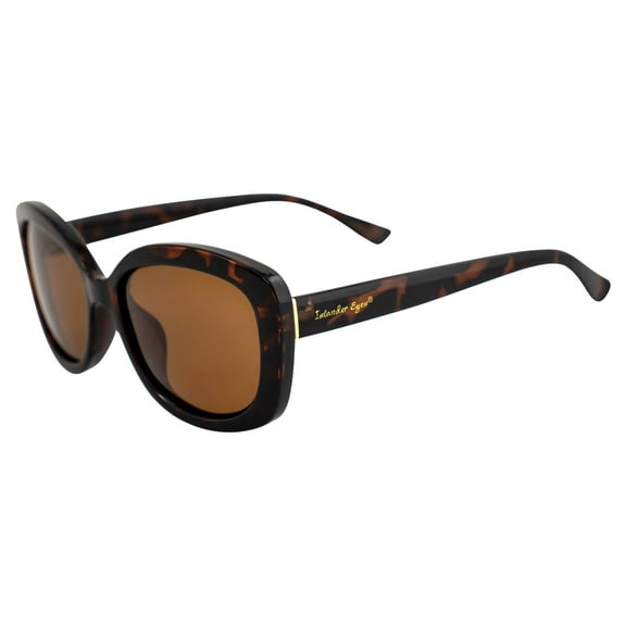 Islander Eyes Dominica Polarized Sunglasses for Women Dark Tortoise Frame w/ Brown Lens