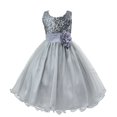 thumbnail image 1 of PENGXIANG Fleur Fille Robe Dentelle Solide Bébé Princesse Concours Partie Robes de Demoiselle d'Honneur, 1 of 4
