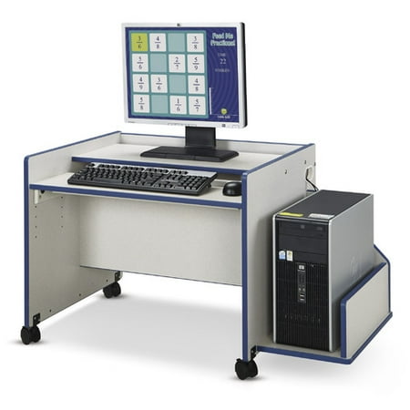 Rainbow Accents Computer Table - Enterprise Single Computer Desk (Navy)