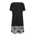 thumbnail image 4 of Jusqu'à 65 % de Réduction! Robes d'Été Mode pour Femmes 2024 Grande Taille Décontractée Col Rond Imprimé Manches Courtes avec Poche, 4 of 5