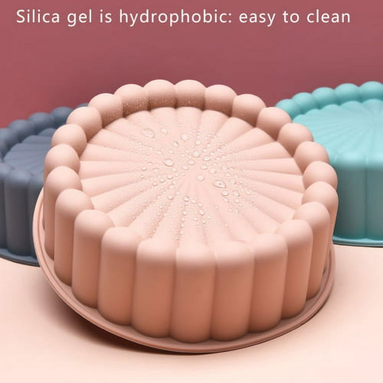 DOITOOL Silicone Cake Springform Pan with Removable Glass Bottom Cake Mold  Non- Stick Baking Pan Dessert Molds Bread Toast Mould Toast Brownie Mold