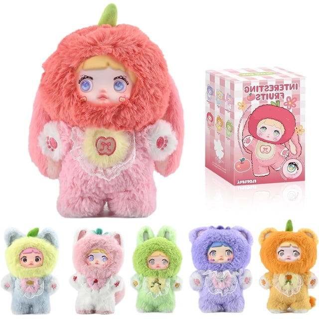 Lindo muñeco de frutas Mckkymi Kawaii Nommi con forma de caja de peluche, 1 unidad