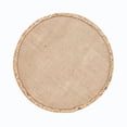 thumbnail image 5 of Balsa Circle 4 Natural 15 in Round Burlap Jute Placemats Braided Trim Party Event Decorations, 5 of 8