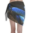 thumbnail image 2 of Bingfone Blue Viper Snake Women's Sarong Swimsuit Cover Ups Bathing Suit Coverups Chiffon Beach Wrap Skirts, 2 of 7