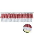 thumbnail image 3 of Red Gingham Kitchen Curtains Rod Pocket Short Window Drape, 3 of 4