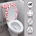 thumbnail image 3 of HELLHERO Polyester Fabric Toilet Lid Seat Cover Set & Stays in Place Toilet Seat Protector & Soft for Bathroom Fits All Toilet Shapes, Watercolour Gradient Heart, 3 of 7
