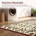 thumbnail image 4 of Vintage Floral Bow and Leaf Pattern Soft Area Rug, Non Slip, Stain Resistant, Washable Area Rugs for Living Room, Bedroom 4x6ft, 4 of 6