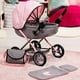 thumbnail image 3 of Bayer Dolls 4-in-1 Toy Baby Doll Pram Stroller Cosy Set - Dolls Up to 18 (Pink/Grey), 3 of 5
