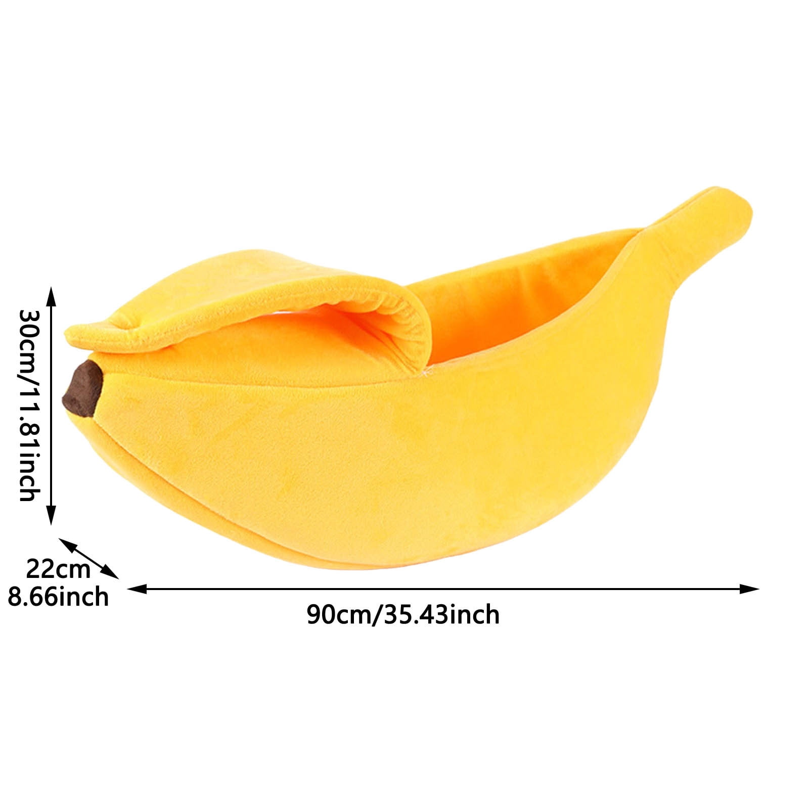 KMWGRE Banana Shaped Pet Bed for Cats and Dogs Soft Warm Cuddle Mat Indoor Universal All Seasons Comfortable Pet Supplies Yellow XL