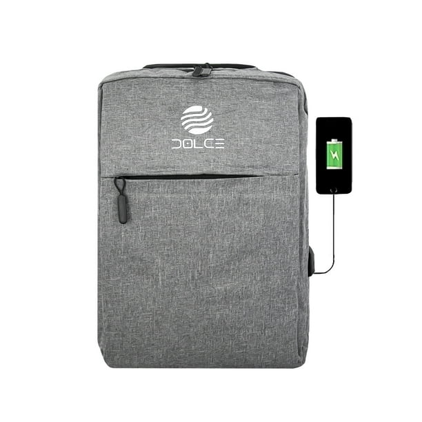 MOCHILA ESCOLAR UNISEX DE GRAN CAPACIDAD CON PUERTO USB DOLCE MOCLT5