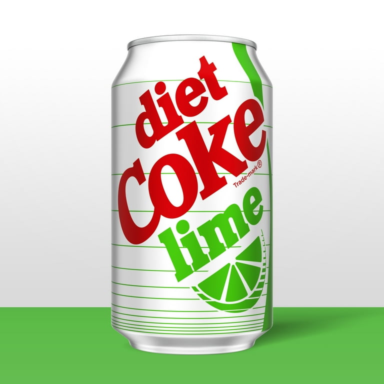 Diet Coke Lime Soda Soft Drink, 12 fl oz, 12 Pack Fridge Pack Cans