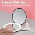 thumbnail image 3 of LED makeup mirror portable folding makeup mirror, light and thin, black, 3 of 5
