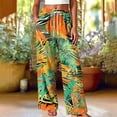 thumbnail image 5 of Yertdoel Pajama Pants Women Unisex Fashion Printed Elastic Waist Wide Leg Casual Sleep Pants Drawstring Comfy Lounge Bottoms with Pockets, 5 of 6