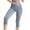 Light Blue, variant on Sakmal Athletic Womens Leggings Soft Gray Tummy Control High Waisted Yoga Pants 7/8th Solid Gym Leggings
