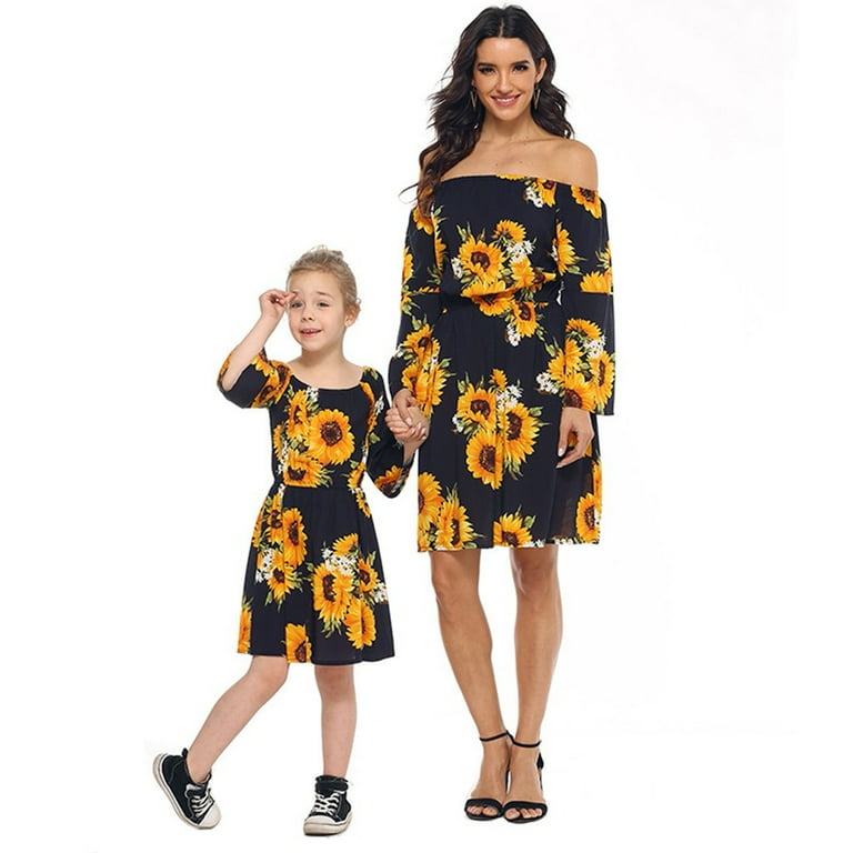 Mother daughter on sale sunflower outfits