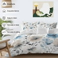 thumbnail image 3 of Abstract Brown Bedding Duvet Cover Set King Size 4 Pieces Blue Floral Vintage Watercolor Blossom Flowers Bedding Set with Zipper Closure, 1 Comforter Cover 92x106 Inches 1 Flat Sheet & 2 Pillow Cases, 3 of 7