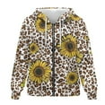 thumbnail image 4 of Renewold Sunflower Leopard Print Oversized Hoodies for Women Long Sleeve Full Zip Hooded Sweatshirts Loose Fit Pullover Sweaters Fashion Jackets Fleece Sweatshirt Athletic Clothing, XXL, 4 of 7