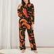 thumbnail image 2 of Fotbe Red Hot Chili Conjunto de Pijama de Manga Larga para Mujer con Estampado, Ropa de Dormir de 2 Piezas, Conjunto de Casa Suave y Cómodo con Bolsillos-Small, 2 of 7