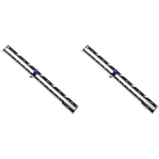 2 Pcs Diy Sewing Seam Gauge Ruler, Sliding Gauge Sewing Measuring Tool, Edge Measuring Button Ruler for Patchworking