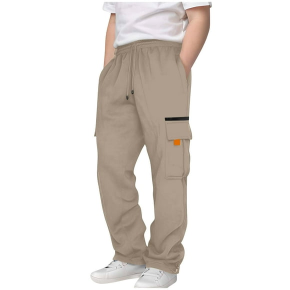 Boys' Lightweight Drawstring Jogger Pants for Ages 3-13 - Casual Sports Sweatpants with Print Design