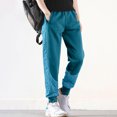 thumbnail image 5 of Wide Leg Sweatpants Women Tall MIUOWANP Women Warm And Cold Cotton Pants Lightweight Plus Size High Waist Casual Versatile Women Pants Long Pants Blue XXL, 5 of 5