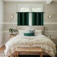 thumbnail image 5 of Short Curtains for Windows - Christmas Hunter Green Blackout Half Window Curtains Thermal Insulated Drapes for Kitchen Bedroom Bathroom Grommet Top Small Basement Tiers W40 x L36 Inch 2 Panels, 5 of 5