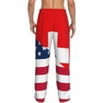 thumbnail image 7 of Salouo USA Switzerland Print Pajama Pants for Men, Lounge Pants Elastic Waistband Casual Men's sleepwear Loungewear Sleep Pajama Pant -Small, 7 of 7