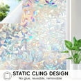 thumbnail image 2 of DUONER Rainbow Window Clings for Glass, Stained Glass Window Film Decorative, 3D Decals Windows Cover, Suncatcher Static Cling Sticker Windows for Home,17.7 x 78.7 inch, 2 of 6