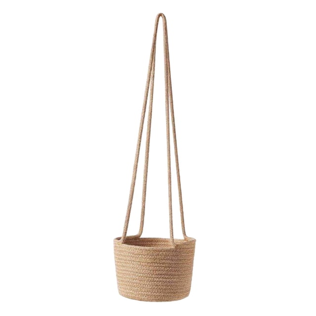 DOLITY Vintage Indoor Outdoor Hanging Storage Plant Holder Rope Basket 2