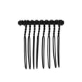 thumbnail image 5 of 12 Pcs No Slip Hair Side Combs Accessories, Metal, Black, 1.3", 5 of 5
