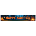 thumbnail image 1 of Forest Design Happy Camper Tent Banner Campfire Nature Scene for Outdoor Adventure Camping Event, 1 of 5