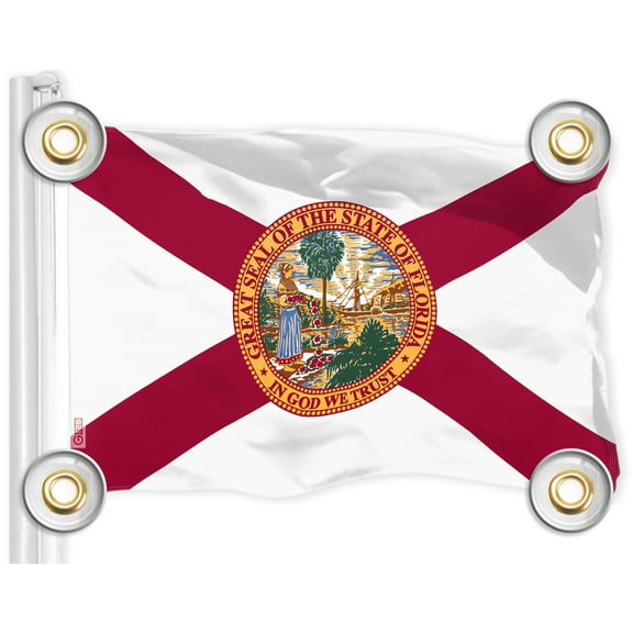 G128 Florida State Flag | 3x5 Ft | LiteWeave Pro Series Printed 150D Polyester, 4 Corner Brass Grommets | Vibrant Colors, Perfect For Balcony, More Durable Than 100D 75D Polyester