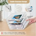 thumbnail image 3 of Clear Stackable Paper Trays PET Letter Tray Desk Organizer Desktop Organizers and Storage for Books Magazines Folders A Size File Paper Office Supplies, 3 of 7