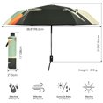 thumbnail image 3 of FORMRS Travel Umbrella Folding Auto Open Close Windproof Rain UV Protection, Red Glasses, 3 of 8