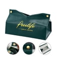 thumbnail image 3 of Tissue Paper Organizer Living Room Paper Box Faux Leather Napkin Contanier Car Paper Storage Case Desktop Tissue Box, 3 of 9