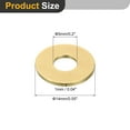 thumbnail image 2 of Uxcell M5 Flat Washer, 30 PackBrass Ring Washers 14mm OD 1mm Thick Sealing Gasket Ring, 2 of 7