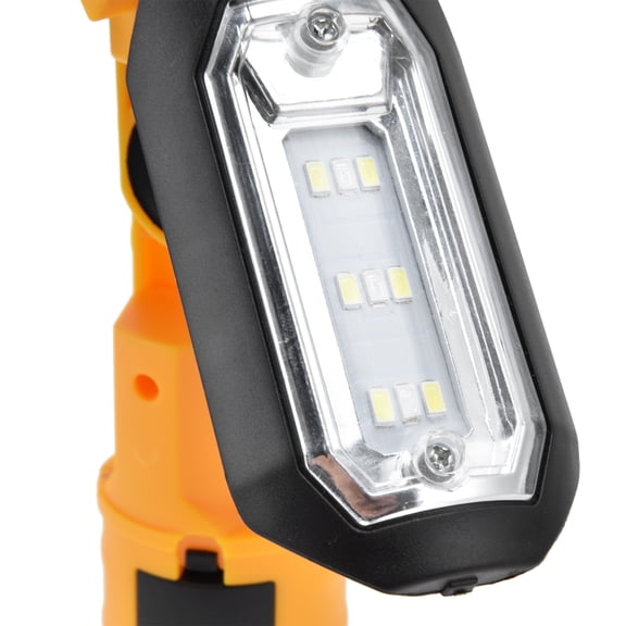 Slatcetga Outdoor LED Work Light Rechargeable Foldable Rotating Inspection Lamp Multifunctional Red Warning Light with Magnet Hook