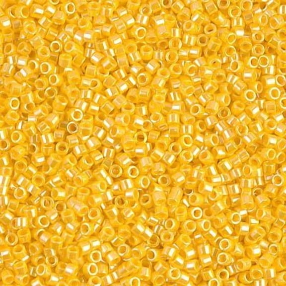 Miyuki Delica Seed Beads DB1562 11/0 Opaque Canary Yellow Luster 7.2 Grams