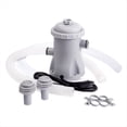 thumbnail image 1 of Pool Filter Pump 330 GPH Paddling Pool Electric Water Pump Pool Pumps Ground Small Pool Filter Pump US Plug,1 * Pump with power cord 2 * Filter Cartridge 2 * Filter Mesh 2 * Pipe 4 * Buckle,Grey, 1 of 7