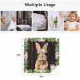 thumbnail image 5 of Easter Bunny Cloth Napkins, Spring Daisy Botanical Leaves Brown Wood Washable and Reusable Dinner Napkins Set of 8, Table Napkin for Kitchen Party Birthday Wedding Hotel Housewarming 20"x20", 5 of 9