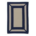 thumbnail image 2 of Colonial Mills 5' x 5' Navy Blue and Beige Geometric Patterned Outdoor Area Throw Rug, 2 of 2