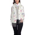 thumbnail image 2 of Women's Fashion Tassel Scarf, Small Floral Pattern Long Shawl, Lightweight and Warm, 2 of 9