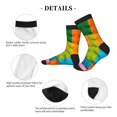 thumbnail image 4 of Vsdgher Colorful Building Blocks Unisex Crew Socks Lightweight Breathable Ventilation Ankle Socks, Mid-calf socks for Daily, 4 of 7