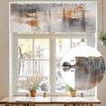 thumbnail image 7 of Abstract Oil Painting Valances for Windows, 42 x 12in, Beige Grey Gradient Watercolor Modern Art Rod Pocket Kitchen Valance Curtain Light Filtering Window Treatments for Living Room Bedroom, 1 Panel, 7 of 7