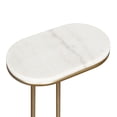 thumbnail image 5 of Beautiful Lane Drink Table by Drew Barrymore, White marble and gold finish, 5 of 9