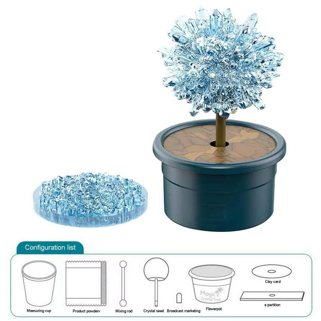 EGNMCR Crystal Growing Tree Science Experimental Gift For Child Chemical Science Experiment Toy Gift for Boys and Girls